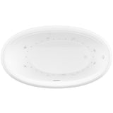 Topaz Diamond Series 70 in. Oval Drop-in Whirlpool and Air Bath Tub in White - Super Arbor