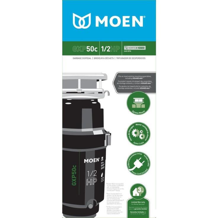 Moen GX 1/2-HP Continuous Feed Garbage Disposal