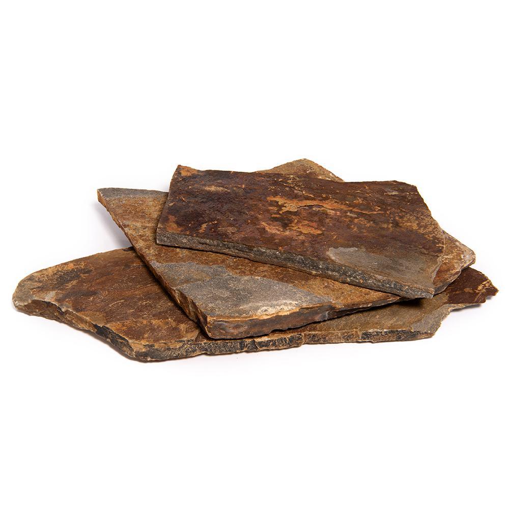 16 in. x 12 in. x 2 in. 120 sq. ft. Storm Mountain Natural Flagstone for Landscape, Gardens and Pathways - Super Arbor