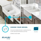 Explore Farmhouse Apron Front Fireclay 33 in. Double Bowl Kitchen Sink in White - Super Arbor
