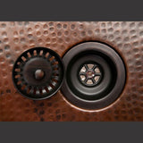 All-in-One Dual Mount Copper 15 in. Square Bar/Prep Sink with Faucet and 3.5 in. Strainer Drain in Oil Rubbed Bronze
