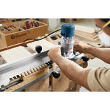 15 Amp Corded 27 in. x 18 in. Aluminum Router Table with Bonus 12 Amp Corded 2.25 HP Variable Speed Fixed-Base Router - Super Arbor