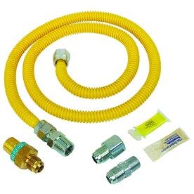 BrassCraft 48-in L 1/2-in FIP Inlet x 1/2-in Outlet Stainless Steel Gas Connector