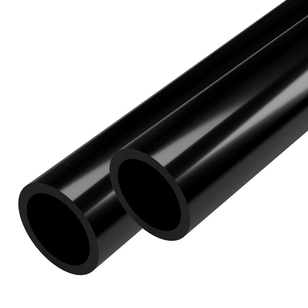 1-1/4 in. x 5 ft. Black Furniture Grade Schedule 40 PVC Pipe (2-Pack) - Super Arbor