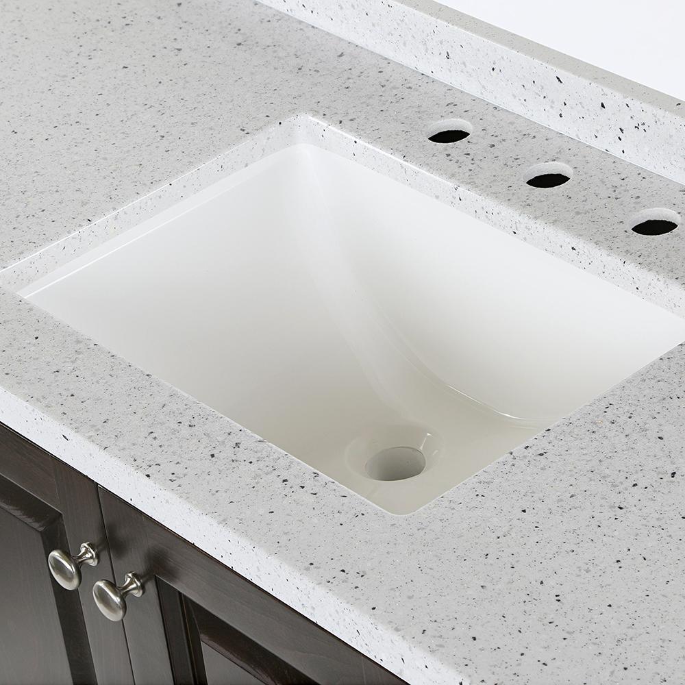 Northwood 49 in. W x 19 in. D Vanity in Dusk with Solid Surface Vanity Top in Silver Ash with White Sink - Super Arbor