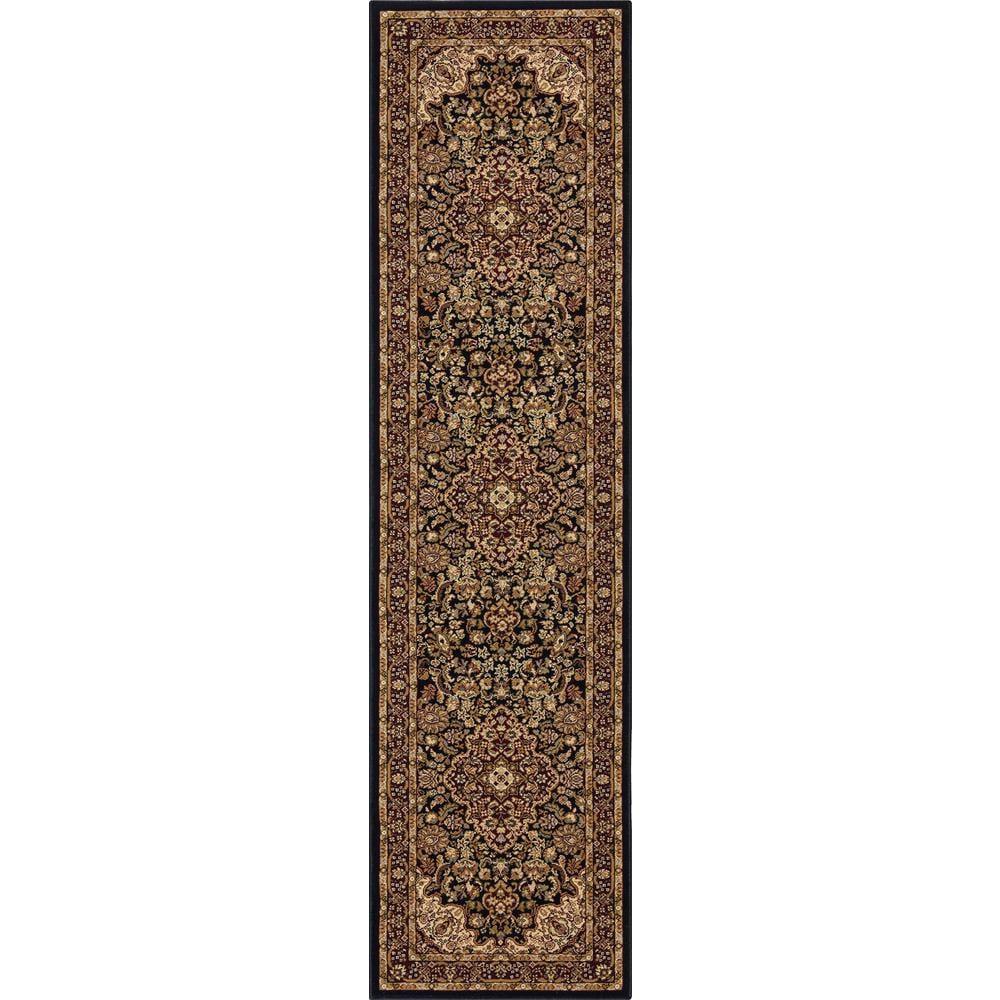 Silk Road Black 8 ft. x 10 ft. Medallion Area Rug - Super Arbor