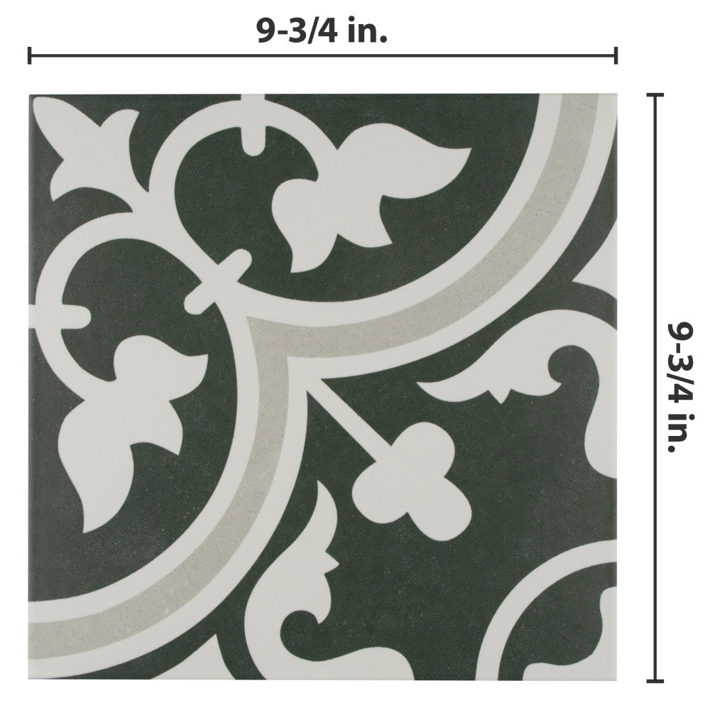 Merola Tile Arte Due Encaustic 9-3/4 in. x 9-3/4 in. Porcelain Floor and Wall Tile (11.11 sq. ft. / case)