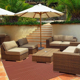 Pure Garden 11.5 in. x 11.5 in. Orange Polypropylene Outdoor Flooring (Set of 30)