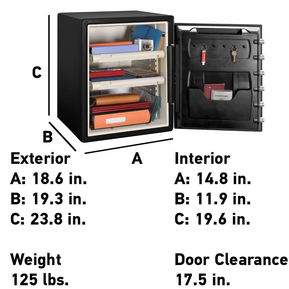 SFW205EVB 2.0 cu ft Fireproof Safe and Waterproof Safe with Digital Keypad - Super Arbor
