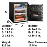SFW205EVB 2.0 cu ft Fireproof Safe and Waterproof Safe with Digital Keypad - Super Arbor