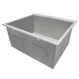 22 in. x 22 in. x 12 in. Deep Single Bowl Top Mount Stainless Steel Utility Sink - Super Arbor