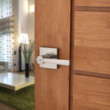 Prestige Spyglass Satin Nickel Bed/Bath Door Lever - Super Arbor