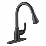 Market Single-Handle Pull-Down Sprayer Kitchen Faucet in Chrome - Super Arbor
