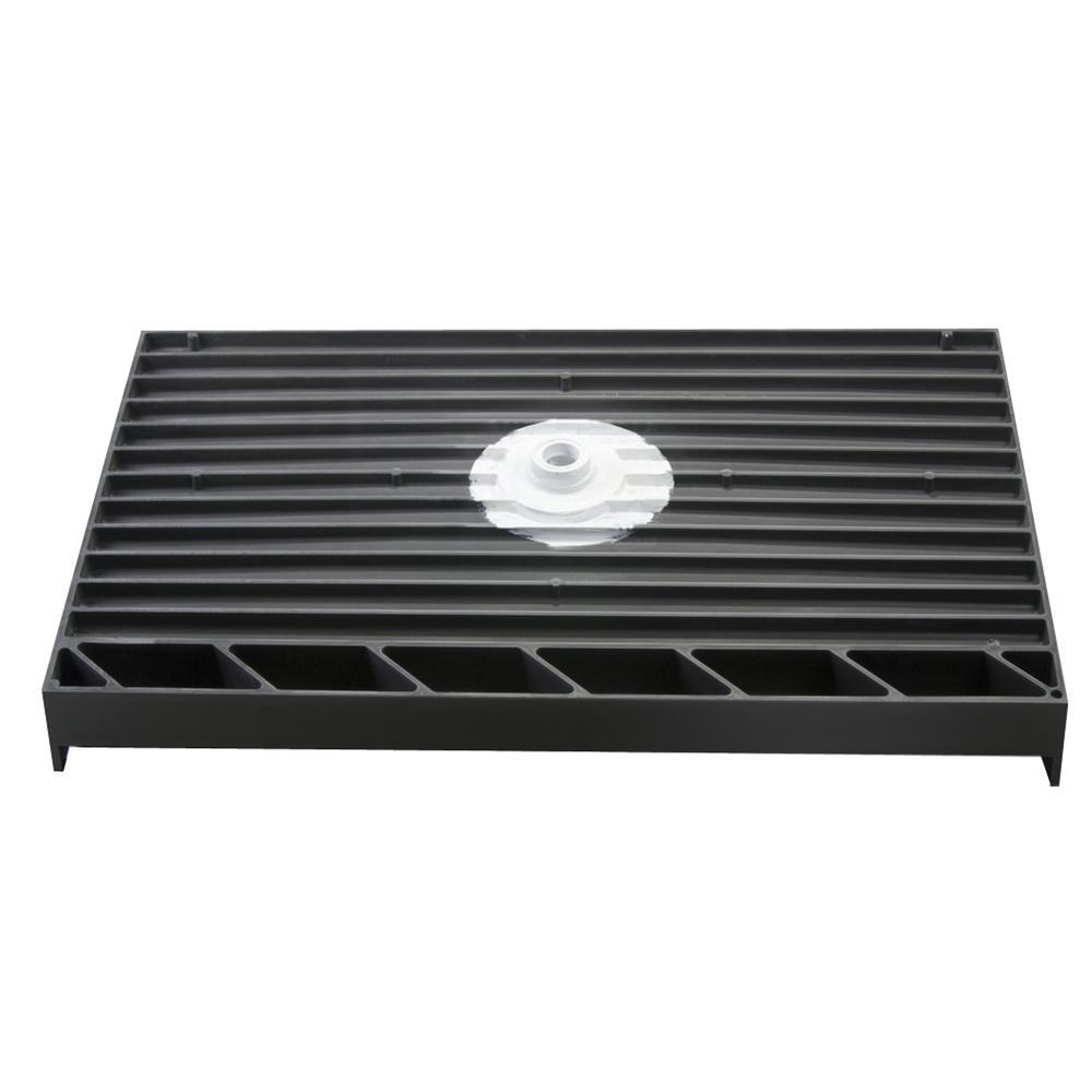 Redi Base 42 in. x 60 in. Single Threshold Shower Base with Center Drain and Polished Chrome Drain Plate - Super Arbor