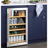 GE 31-Can Capacity (4.1-cu ft) Residential Stainless Steel Built-In/Freestanding Beverage Center
