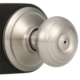 Georgian Satin Nickel Privacy Bed/Bath Door Knob - Super Arbor