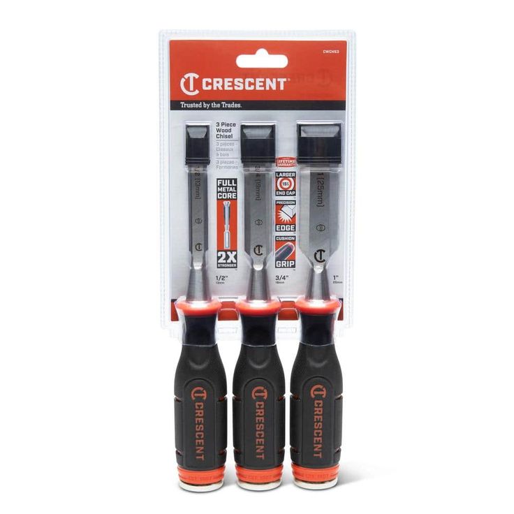 Crescent Wood Chisel Set (3-Pieces)