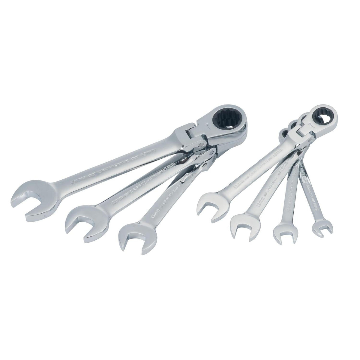 Craftsman 7 pc Metric Reversible Ratcheting Flex Head Wrench Set