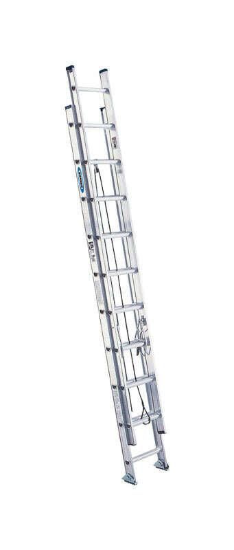 Werner 20 ft. H Aluminum Telescoping Extension Ladder Type IA 300 lb. capacity