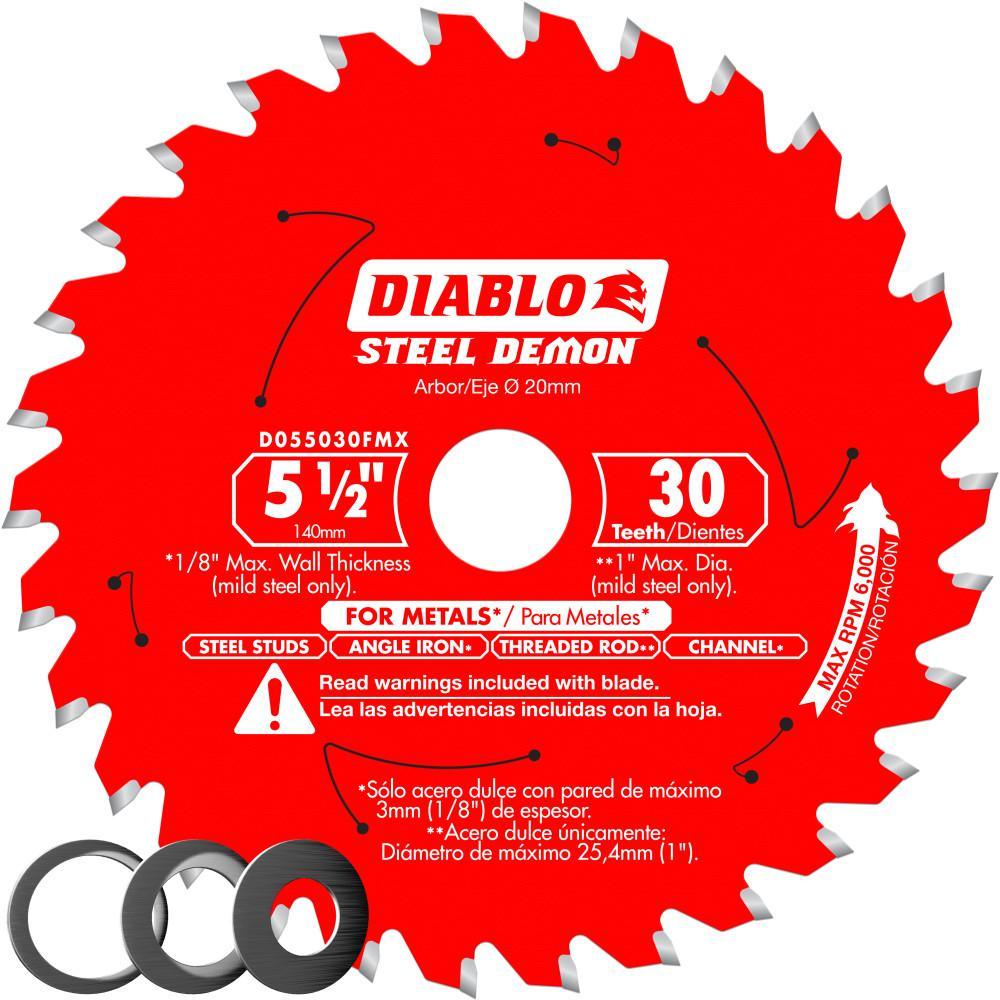 5-1/2 in. x 30-Teeth Metal Cutting Saw Blade with Bushings - Super Arbor