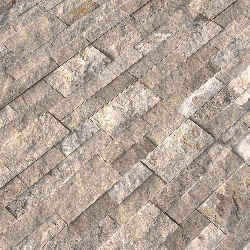 Philadelphia Ledger Panel 6 in. x 24 in. Natural Travertine Wall Tile (10 cases /60 sq. ft. / Pallet) - Super Arbor