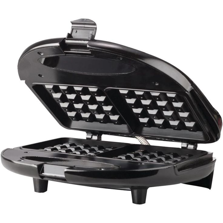 750 W Dual Black Nonstick Waffle Maker