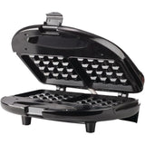 750 W Dual Black Nonstick Waffle Maker