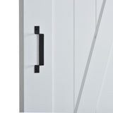 43 in. x 84 in. Z Planked Primed MDF Solid Core Wood Barn Door with Matte Black Sliding Door Hardware Kit - Super Arbor