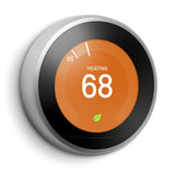 Nest Learning Thermostat 3rd Gen in Stainless Steel - Super Arbor
