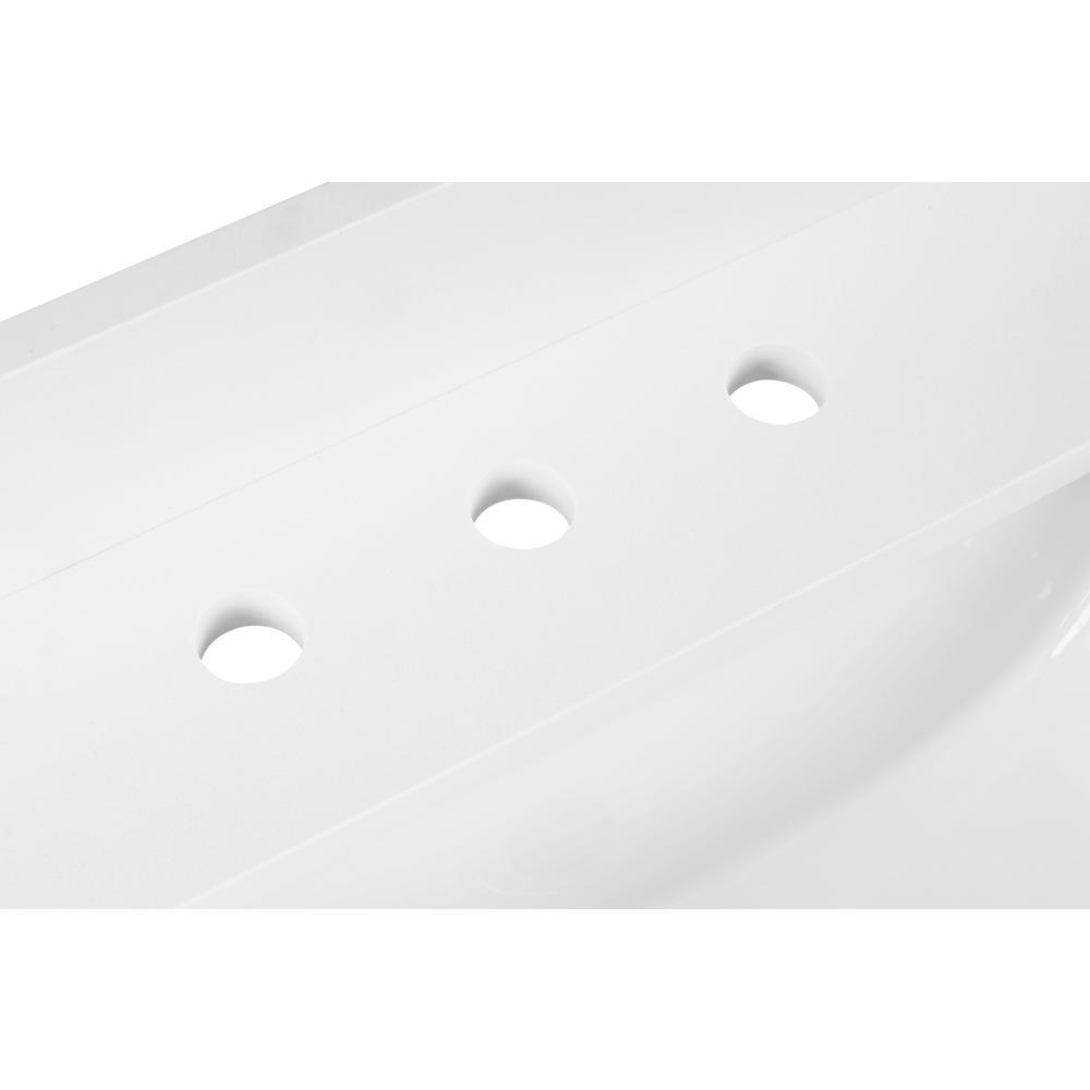 37 in. W x 22 in. D x 0.75 in. H Quartz Vanity Top in Snow White with White Basin - Super Arbor