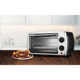700 W Silver 4-Slice Toaster Oven and Broiler
