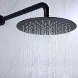 1-Spray Patterns with 1.5 GPM 10 in. Wall Mount Dual Shower Heads with Body Spray High Pressure in Matte Black - Super Arbor