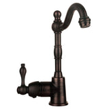 All-in-One Dual Mount Copper 16 in. Square Bar/Prep Sink with Faucet and Strainer Drain in Oil Rubbed Bronze