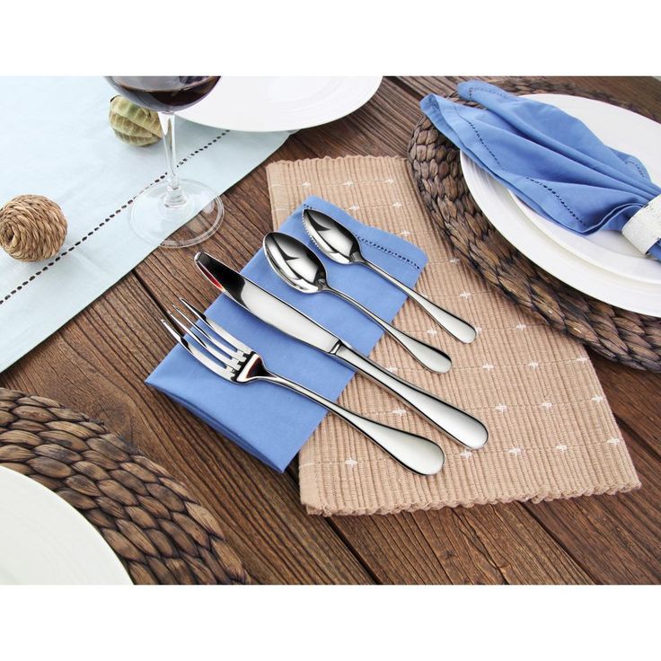 Rain 20-Piece 18/10 Flatware Set Service for 4