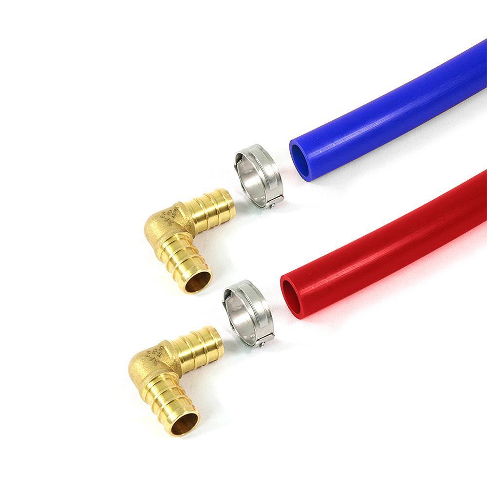 1/2 in. x 300 ft. and 3/4 in. x 300 ft. PEX Tubing Potable Water Pipe - 2 Red 2 Blue - Super Arbor