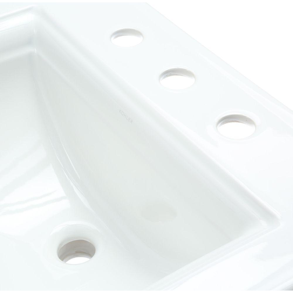 Memoirs Stately Drop-In Vitreous China Bathroom Sink in White with Overflow Drain - Super Arbor