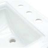 Memoirs Stately Drop-In Vitreous China Bathroom Sink in White with Overflow Drain - Super Arbor