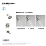 Katun 1-Handle 3-Spray Tub and Shower Faucet in Brushed Nickel (Valve Included) - Super Arbor