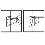 Everbilt 3-1/2 in. x 4-1/2 in. Black Gate Tee Hinge