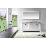 Caroline Avenue 72 in. W Bath Vanity Cabinet Only in White - Super Arbor