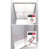 Portman 60 x 59-1/4 in. Frameless Mod Soft-Close Sliding Bathtub Door in Chrome with 3/8 in. (10mm) Clear Glass - Super Arbor