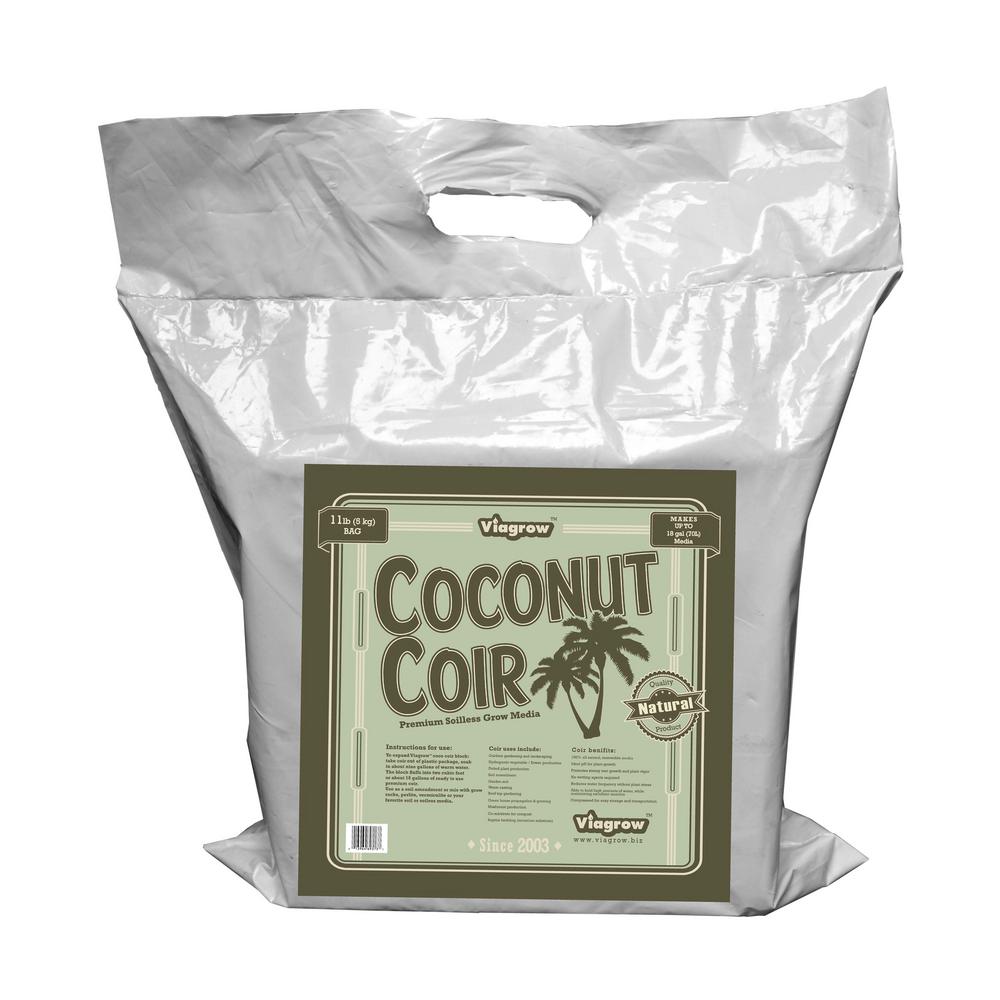 Viagrow 11 lb. Coconut Coir Block Soilless Grow Media (222 - 11 lbs. brick pallet) - Super Arbor