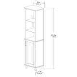 Shaker Style 16 in. W x 12 in. D x 62.25 in. H Linen Cabinet in White - Super Arbor