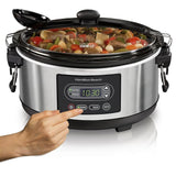 Stay or Go 5 Qt. Stainless Steel Slow Cooker with Temperature Controls