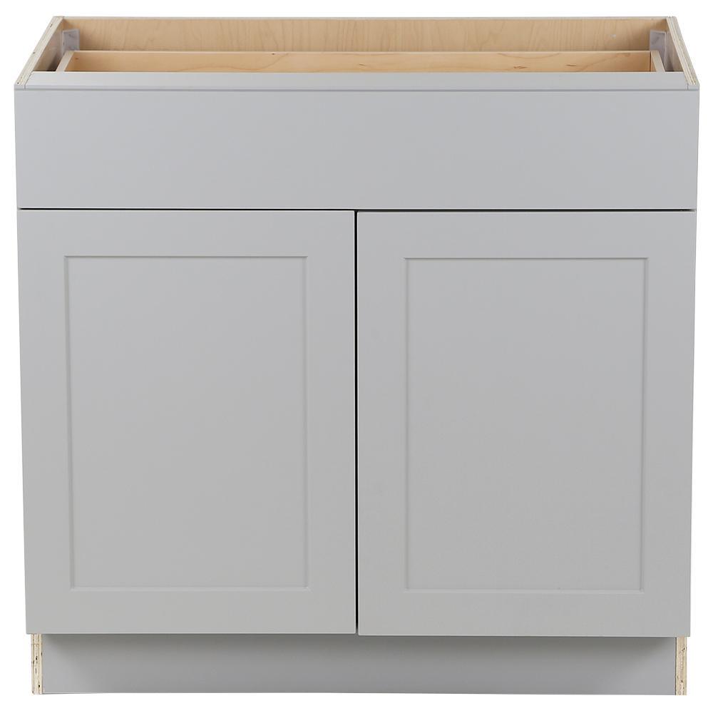 Cambridge Shaker Assembled 18 in. x 34.5 in. x 24.5 in. Base Cabinet w/ 1 Soft Close Drawer & 1 Soft Close Door in White - Super Arbor