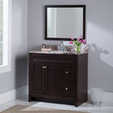 Brinkhill 32 in. W x 26 in. H Wall Mirror in Chocolate - Super Arbor