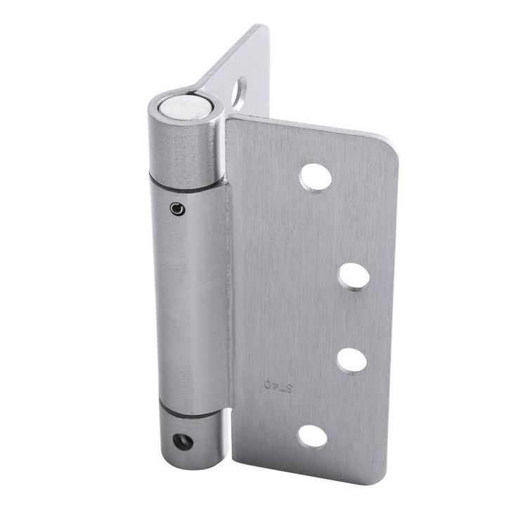 4 in. Satin Chrome 1/4 in. Radius Adjustable Spring Door Hinge