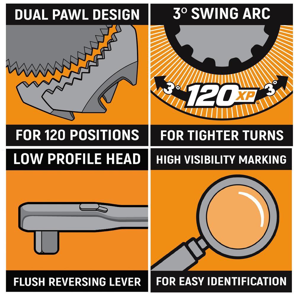1/2 in. Drive 120XP Extra-Long Handle Teardrop Ratchet - Super Arbor