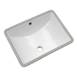 18 in. x 14 in. Vessel Sink Rectangle Undermount Bathroom Sink White - Super Arbor
