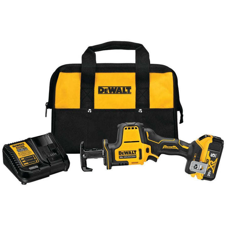ATOMIC 20-Volt MAX Lithium-Ion Cordless One-Handed Reciprocating Saw Kit with Battery 5.0Ah, Charger and Bag - Super Arbor